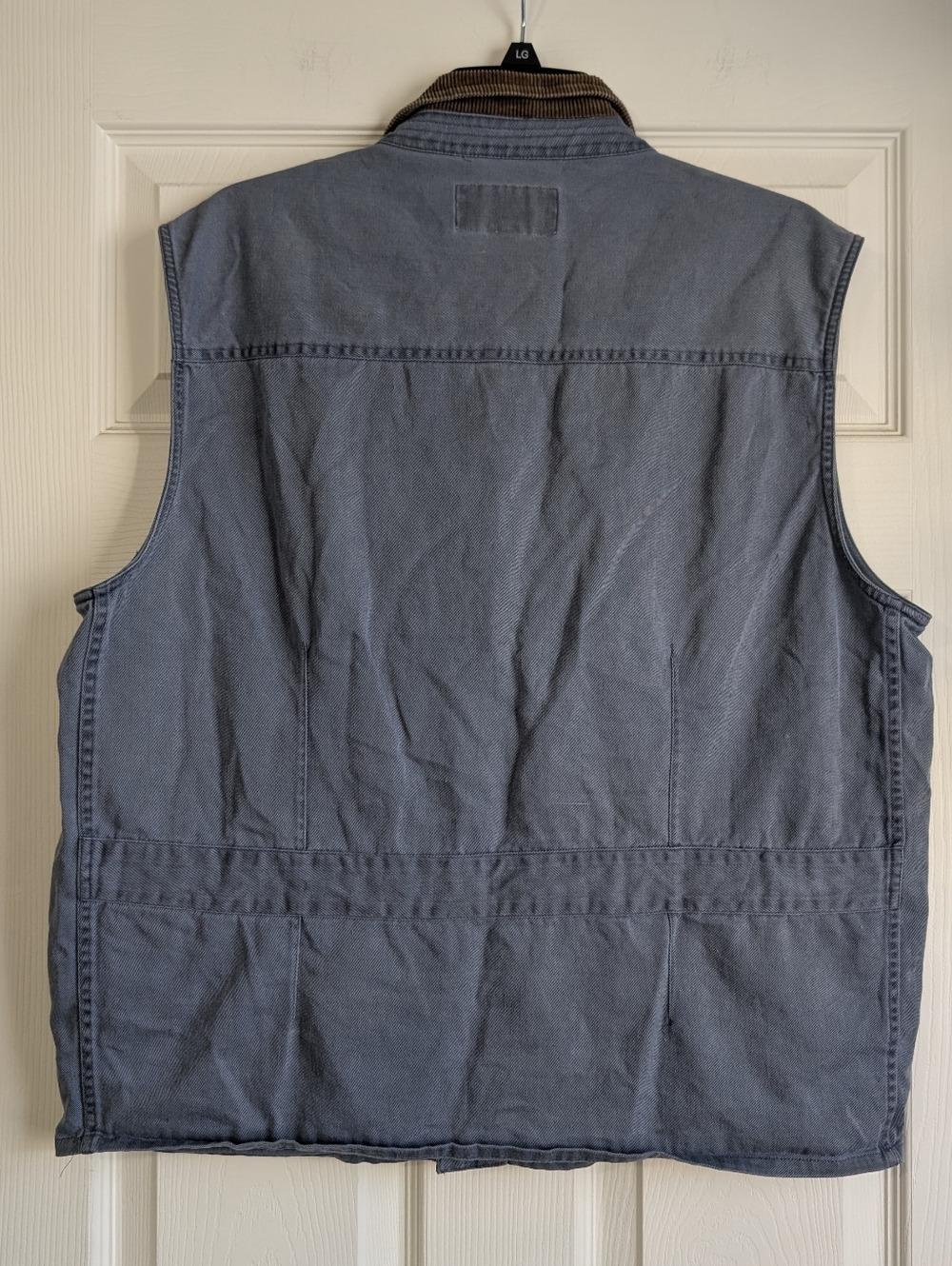 Vintage Midwest Traders Men's Utility Vest with Brown Corduroy Collar Size L - Picture 6 of 8